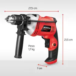 Furadeira de Impacto Mondial Power Tools FFI-05 FURADEIRA-220V-VERMELHO