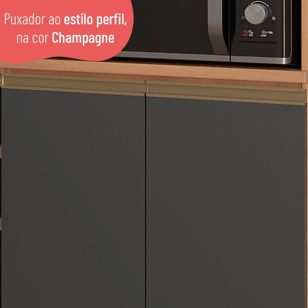 Paneleiro Torre Quente Macadâmia 70cm Para Micro e Forno Telasul