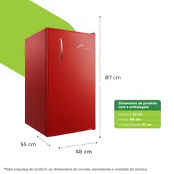 Frigobar Consul Retrô 117 Litros Vermelho Carmim - CRA12AV 220v