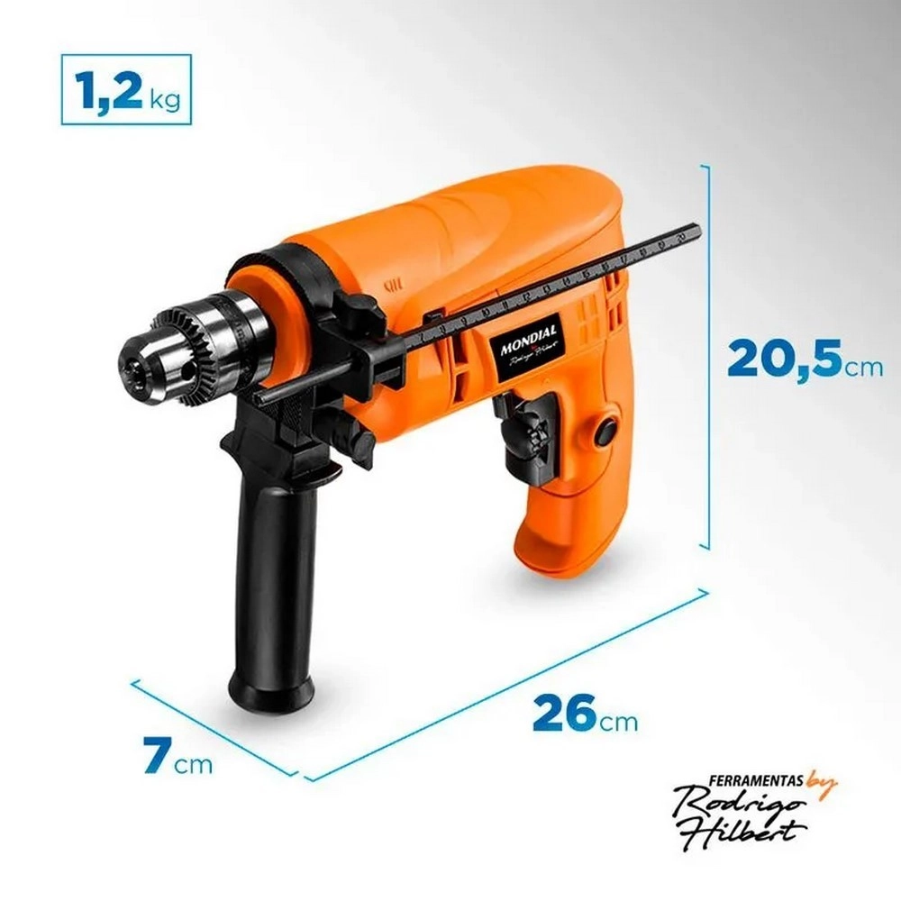 Furadeira de Impacto Mondial  FI-RH-01M 650W Laranja 220V