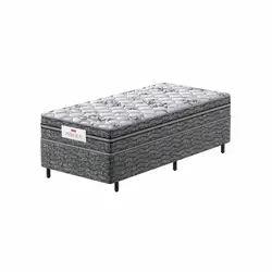 Conjunto Cama Box Solteirão Mola Prolastic Perola D65 Pillow 88X188X66 110KG Probel