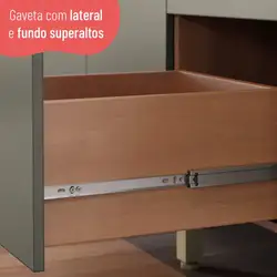 Cozinha Completa Telasul Sálvia 6 Peças Com Armário e Balcão  Telasul