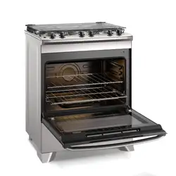 Fogão 5 bocas Electrolux Cinza Efficient com Mesa Inox, PerfectCook e VaporBake (FE5IC) Bivolt