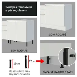 Paneleiro Madesa Smart 2 Portas Branco Cor:Branco