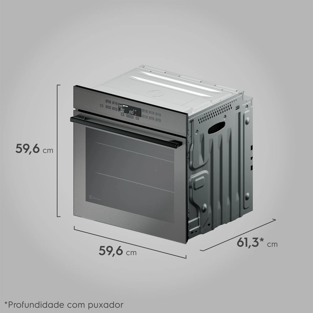 Forno de Embutir Elétrico Electrolux 80L Expert com VaporBake e Conectividade (OE8EW) 220V