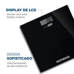 Balança Digital Mondial Smart Black BL-05 BALANÇA DIGITAL-BIV-PRETO