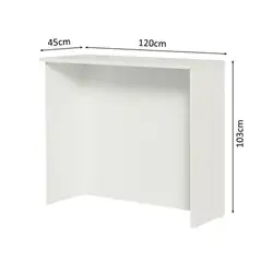 Bancada Ilha para Cozinha 120 cm Branco Madesa Cor:Branco