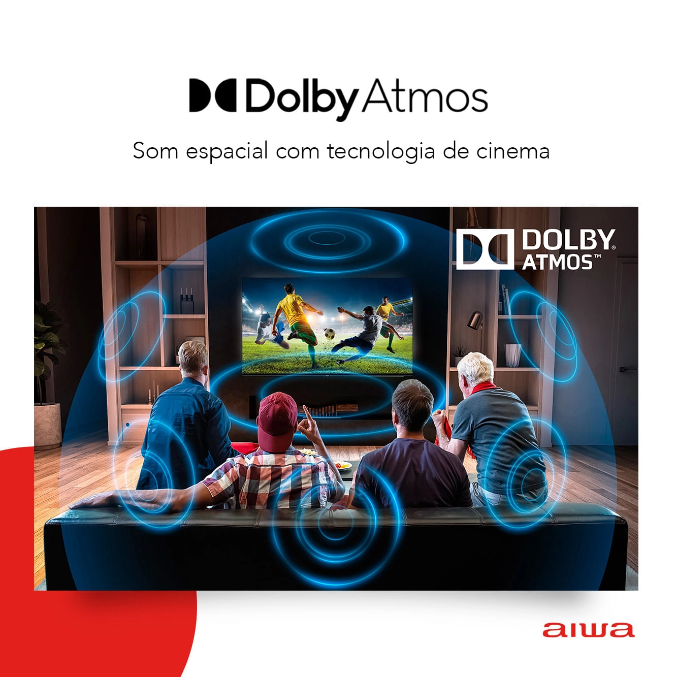 Smart TV Aiwa 55” Android, 4K, Borda Ultrafina, Dolby Vision & Atmos - AWS-TV-55-BL-01-A