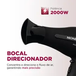 Secador de Cabelos Mondial Power Shine Black SC-13 SECADOR CABELO-220V-PRETO