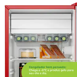 Frigobar Consul Retrô 117 Litros Vermelho Carmim - CRA12AV 220v