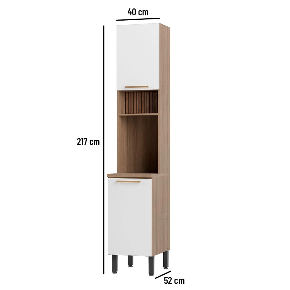 Paneleiro de Cozinha Avelã 40cm 2 Portas Telasul