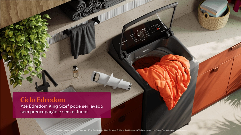 Máquina de Lavar Brastemp 16kg Cinza Platinum com Tecnologia Flex Wash e Ciclo Tira Manchas Advanced - BWY16A9 220v